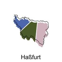 Habfurt City Map illustration. Simplified map of Germany Country vector design template