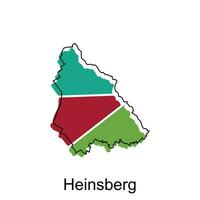 Heinsberg ciudad mapa ilustración. simplificado mapa de Alemania país vector diseño modelo