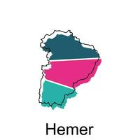 hemer ciudad mapa ilustración. simplificado mapa de Alemania país vector diseño modelo