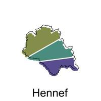 Hennef City Map illustration. Simplified map of Germany Country vector design templateCity Map illustration. Simplified map of Germany Country vector design template