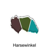 Harsewinkel City Map illustration. Simplified map of Germany Country vector design template