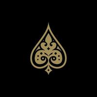 Luxury Logo Ace of spade logo icon design template flat vector