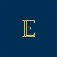 Alphabet letters Initials Monogram logo EL LE E L Vector luxury design