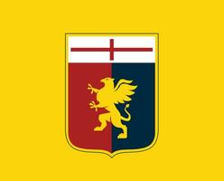 Genoa Club Symbol Logo Serie A Football Calcio Italy Abstract Design Vector Illustration With Yellow Background