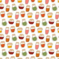 jar line jam colored doodle pattern textile vector