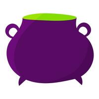 cauldron witch halloween potion brew icon element vector