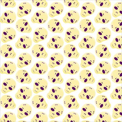 halloween skull emotion color scary pattern vector