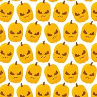 pumpkin scary halloween autumn pattern textile i vector