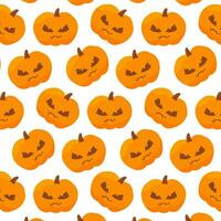 pumpkin scary halloween autumn pattern textile i vector