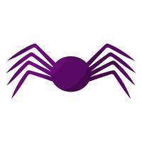 spider halloween insect scary purple element icon vector