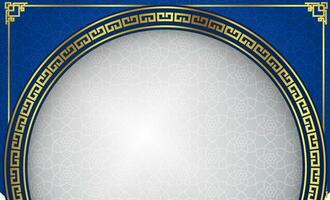 chinese oriental style circle frame background for your text space area template asian ornament design vector