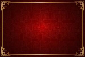 red background gold frame window for your text space area chinese new year style abstract seamless pattern template vector