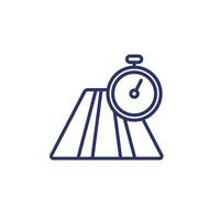 track time line icon with a timer vector