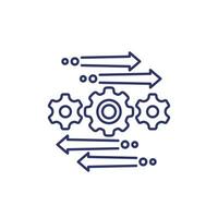automation and optimization process line icon vector