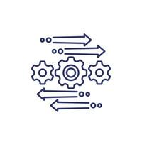 automation and optimization process line icon vector