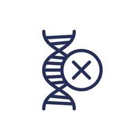 non genetically modified, non-gmo line icon vector