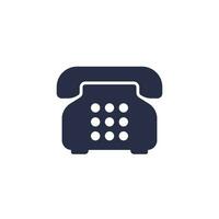 old phone icon, telephone with buttons vector