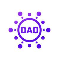 DAO icon, Decentralized Autonomous Organisation vector