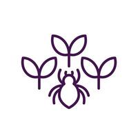 pest and plants icon, line vector