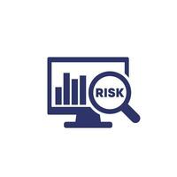 risk assessment icon on white vector