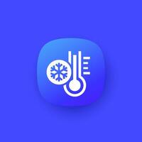 low temperature icon, vector design