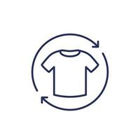 recycling clothes line icon with a t-shirt vector