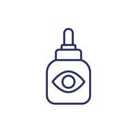 Eye dropper bottle line icon vector