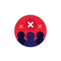 blocked users vector round icon