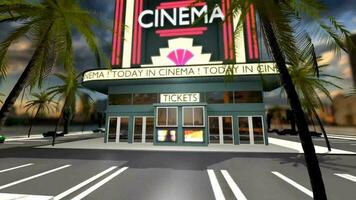 Film Cinema Door Opening Green screen animation, Door opening chroma key video