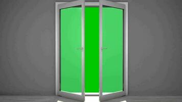Zimmer Tür Öffnung mit Grün Bildschirm Animation, Tür Öffnung Chroma Schlüssel video