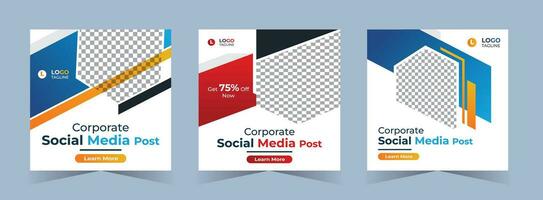 digital negocio márketing bandera para cuadrado social medios de comunicación instagram enviar modelo vector