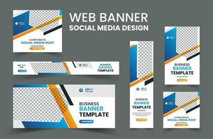 web bandera diseño colocar, social medios de comunicación cubrir anuncios bandera plantilla, negocio bandera web modelo haz diseño, volantes, invitación tarjeta vector