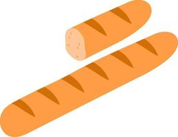 French baguette bread. vector