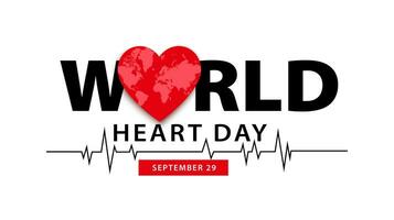 World Heart Day concept background. Heart care creative design. Vector illustration