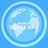 mundo ozono día concepto diseño, septiembre 16 papel cortar antecedentes diseño. vector ilustración