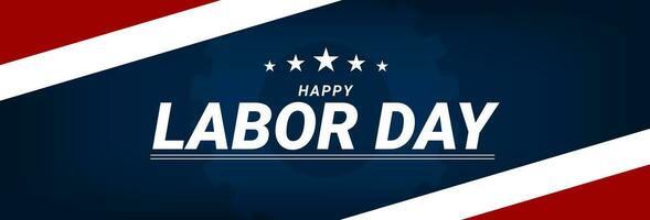 Happy labor day banner. USA labor day celebration template. Vector illustration