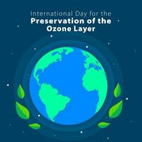 International day of preservation of the ozone layer, September 16th. World ozone day concept design. Vector illustration