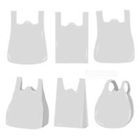 Grey Plastic Bag Collection vector