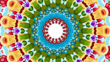 Colorful Mandala Vintage Art Background, Colorful symmetrical pattern for textile, porcelain ceramic tiles design. Vintage decorative element with mandala. Islam, Arabic Indian and ottoman motifs. vector