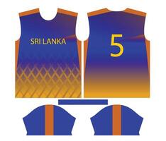 Srilanka cricket team sports kid design or Sri Lankan cricket jersey design vector