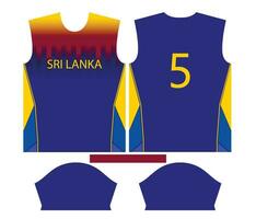 Srilanka cricket team sports kid design or Sri Lankan cricket jersey design vector