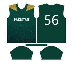 Pakistan cricket team sports kid design or Pakistan cricket jersey design vector