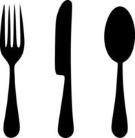 Black silhouette kitchen utensils cutlery icon set vector illustration