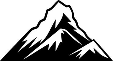 Mountain peak hill black outlines vector illustration