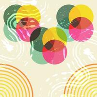 Risograph design. Geometric and abstract objects with riso print effect. Vector. vector