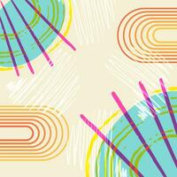 Risograph design. Geometric and abstract objects with riso print effect. Vector. vector