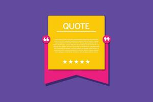 Quotes or testimonial blank template design vector