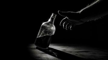 Desperation's Embrace Unveiling the Shadows of Alcohol Addiction photo