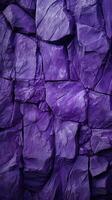 Purple stone wall texture background. ai generated photo