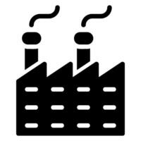 factory glyph icon vector